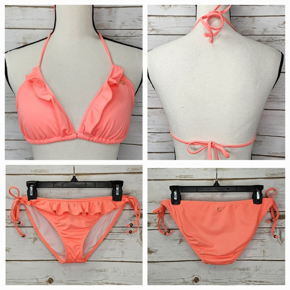 Guess 2 Piece Bikini Swimsuit Top Large Bottoms Medium